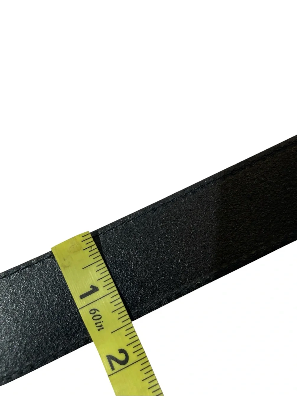 Eddie Bauer Black Pebbled Leather Jeans Belt Sz XXL Wide Brass Buckle 41